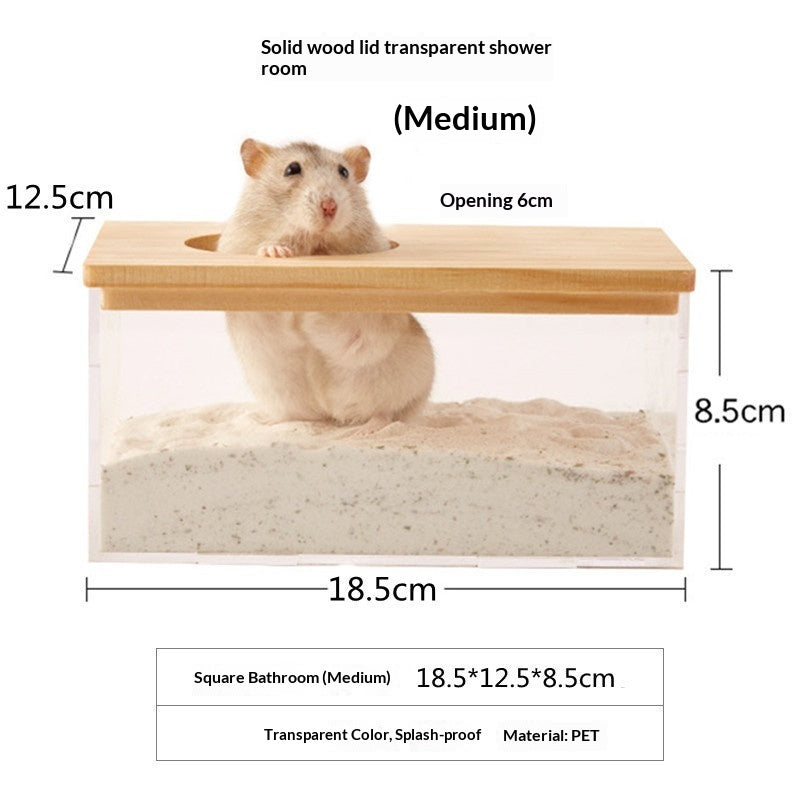 Baño de Arena para Hamster – Caja de Higiene Transparente