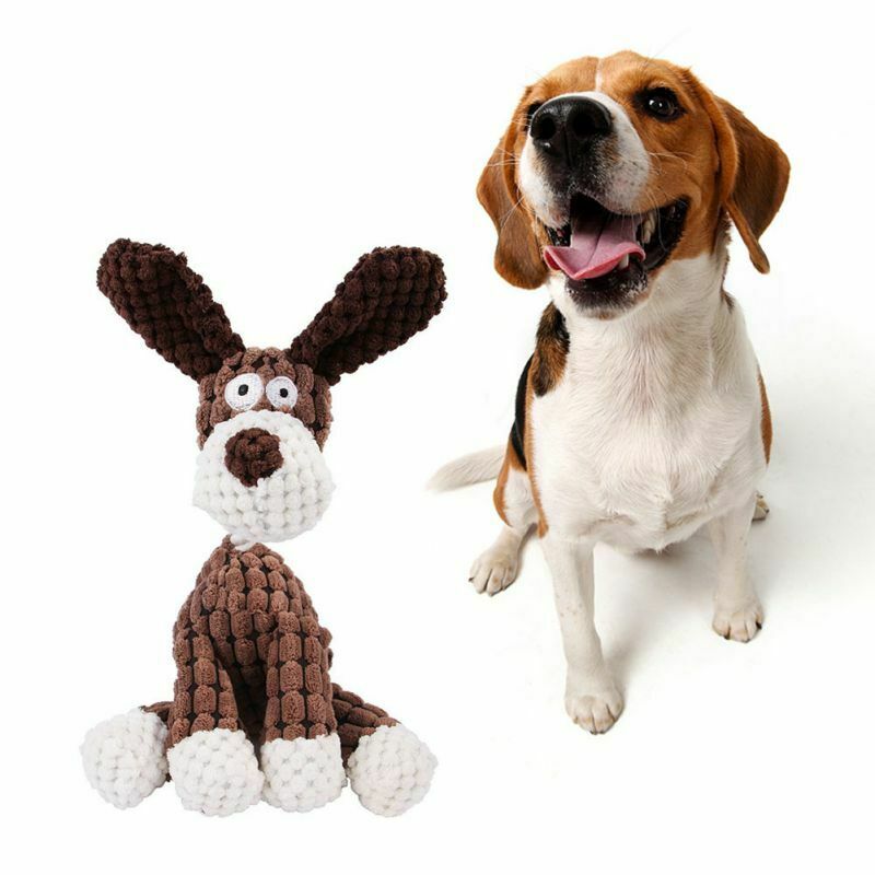 Juguete de Peluche Sonoro para Perros – Mordedor Divertido y Limpieza Dental